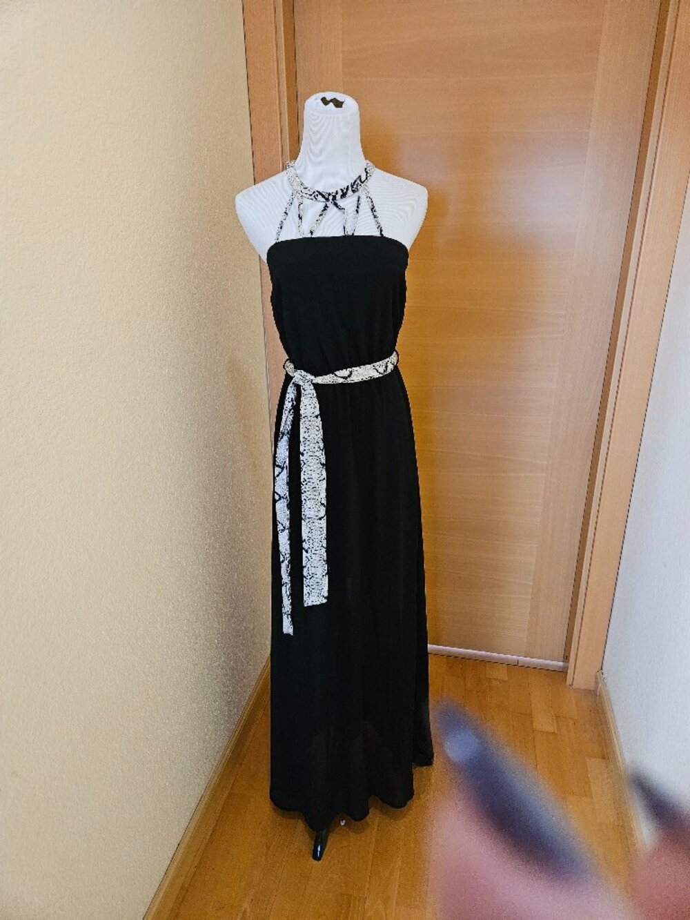 Black Cage Neck Maxi